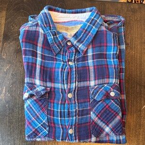 American Standard Blue and Red Plaid Shirt